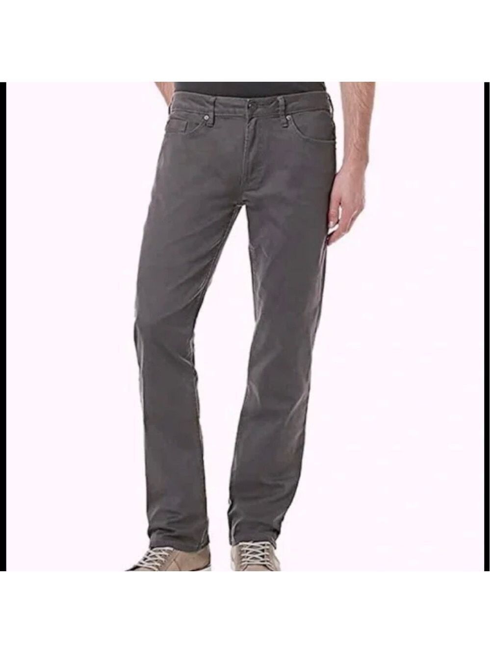 Buffalo David Bitton SAM-X Slim Straight Stretch Men's Gray Pants Size 3…